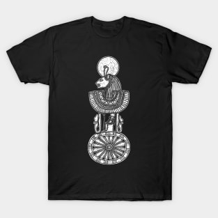 Ancient Egyptian Menat Counterweight with Sekhmet Lion Goddess Figure T-Shirt